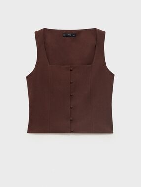 NWT Mango™ Brown Vest Top~ M